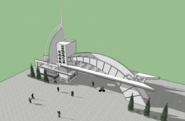 Modern Single-Story Guard Room and Entrance Gate Model in SketchUp | Beijing Institute of Aeronautics and Astronautics-BIM WORLD