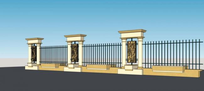 SketchUp Material Models: European Architecture, Landscape, Fences, and Building Components