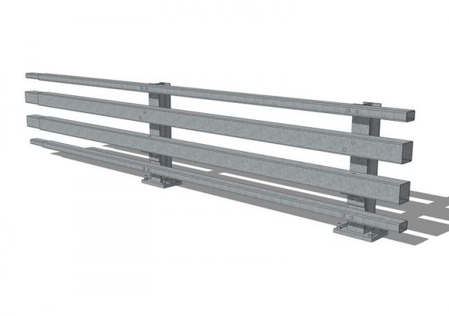 SketchUp Material Model: Road Barrier Design