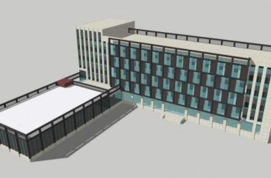 SketchUp Multi-Story Modern Office & Factory Building Model-BIM WORLD