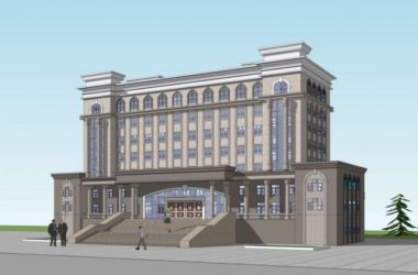 Simplified European-Style Multi-Story Government Office Building SketchUp Model-BIM WORLD