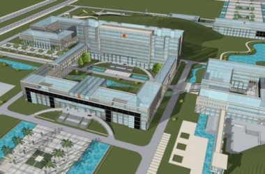 Modern Multi-Story Government Office Building Sketchup Model-BIM WORLD