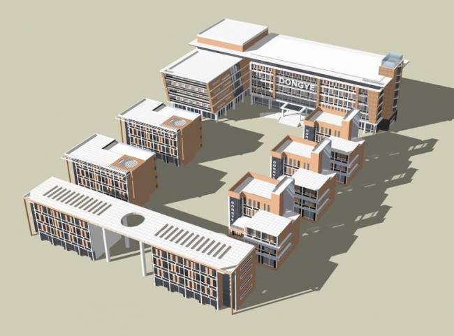 Sketchu Industrial Building: Modern Multi-Story Industrial, Technology, and Software Park Facility