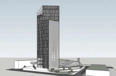 SketchUp Model of a Modern High-Rise Office Building and Hotel-BIM WORLD