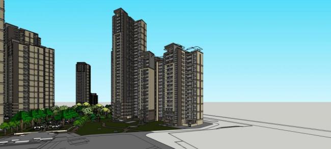 SketchUp Residential Models: Modern High-Rise Buildings, Neighborhoods, and Landscapes