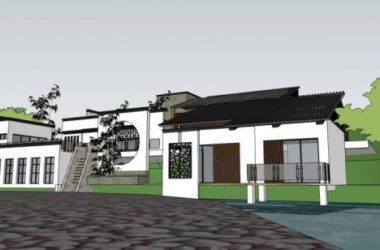 SketchUp Business Model: Multi-Story Clubhouse and Commercial Building in Chinese Style-BIM WORLD