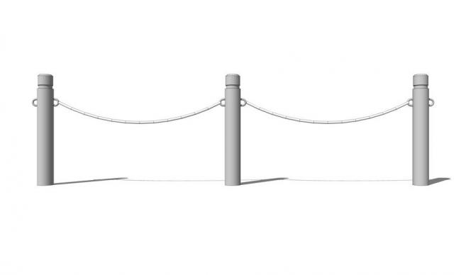 SketchUp Materials: Iron Rope, Chain, and Railing Models