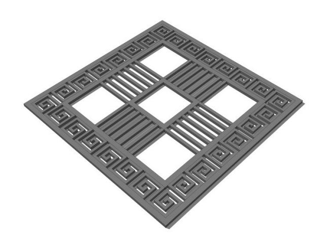 SketchUp Material Models: Tree Pool Grates, Tree Grates, and Landscape Elements