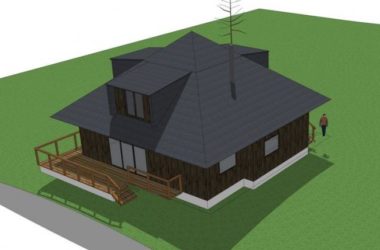 Wooden House Design in SketchUp Model-BIM WORLD