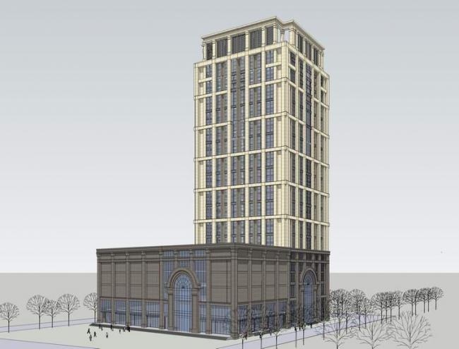 Neoclassical High-Rise Office Building SketchUp Model