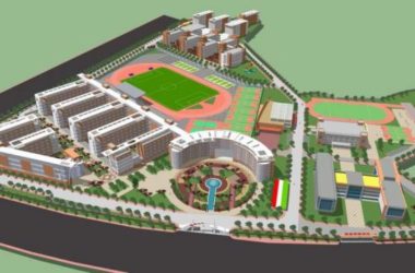 Modern Multi-Story School Campus Model with Entrance Gates for Primary and Secondary Education in SketchUp-BIM WORLD