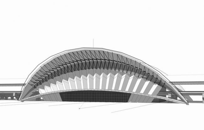 Modern Transportation Architecture: SketchUp Design of Station Road Railway and High-Speed Rail Bridge