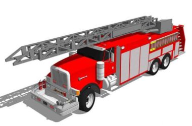 Fire Truck Model with SketchUp Materials-BIM WORLD