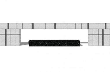 Modern Landscape Wall Design Using SketchUp Materials-BIM WORLD