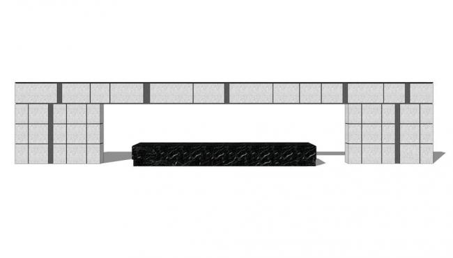 Modern Landscape Wall Design Using SketchUp Materials