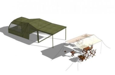 Camping Tent Design with SketchUp Materials-BIM WORLD