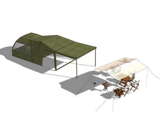 Camping Tent Design with SketchUp Materials