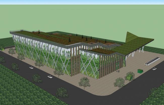 SketchUp Cultural Model: Modern Multi-Story Museum Architecture