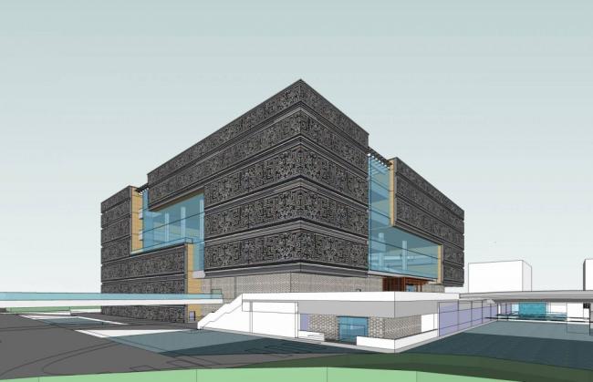 SketchUp Cultural Model: Modern Multi-Story Museum Architecture