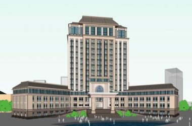SketchUp Hotel Model: V-Shaped High-Rise with French Classical Design-BIM WORLD