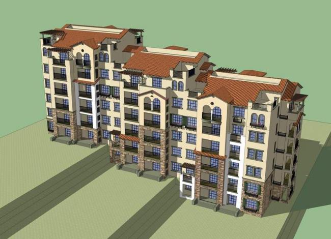 SketchUp Residential Model: Multi-Story Western and Spanish Style Homes