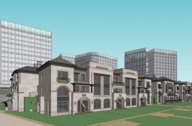 SketchUp Business Model: Neoclassical Commercial Street and Multi-Story Office Building Design-BIM WORLD