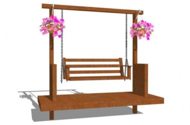 SketchUp Material Models: Swing Chair, Landscape Elements, and Textured Components-BIM WORLD