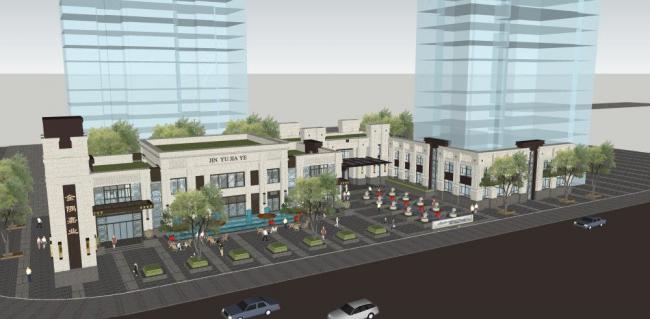 SketchUp Business Model: Designing a Multi-Story Neoclassical Commercial Building