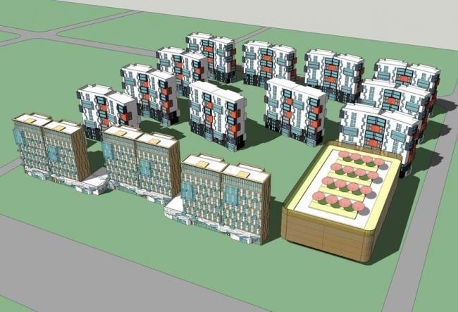 Modern Mid-to-High Rise Residential Architecture in SketchUp
