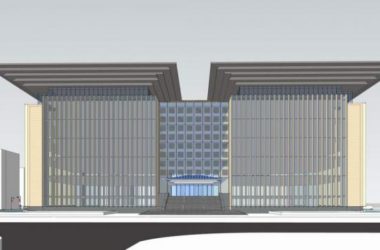 SketchUp Cultural Model of a Multi-Story University Library in Modern Chinese Style-BIM WORLD