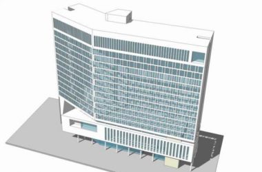 Modern High-Rise Hospital Model in SketchUp-BIM WORLD