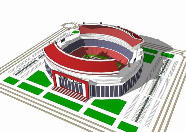 Modern Multi-Story Gymnasium Model in SketchUp