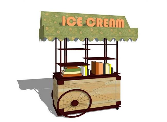 Modern Sketchup Pavilion and Small Shop Models for Sale: Dining Cart Included