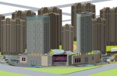 SketchUp Complex Model: Modern High-Rise Office with Commercial, Entertainment, and Leisure Spaces-BIM WORLD