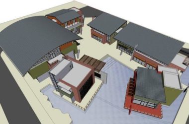 Multi-Level Modern Cultural Center | SketchUp Architectural Model-BIM WORLD