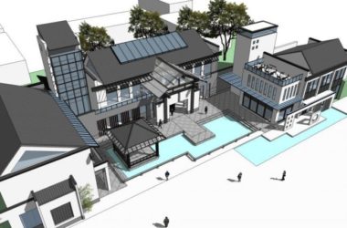 SketchUp Cultural Model: Multi-Story Museum with Traditional Chinese Architectural Design-BIM WORLD