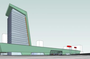 SketchUp Cultural Model: Modern Multi-Story Mixed-Use High-Rise with Exhibition Center and Offices-BIM WORLD