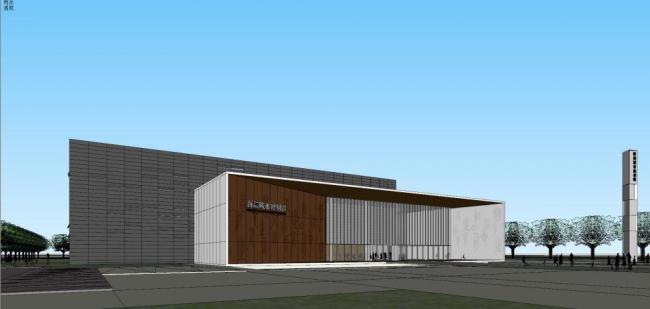 Modern Multi-Story Cultural Exhibition Hall | SketchUp Architectural Model