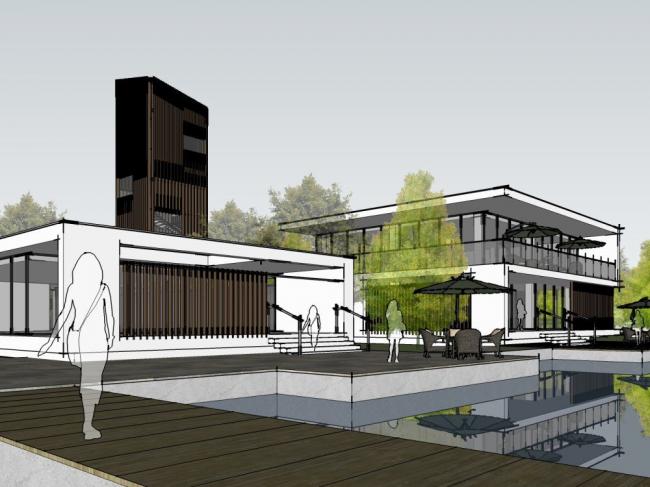 Modern Cultural Visitor Center with Commercial and Entertainment Facilities | SketchUp Model