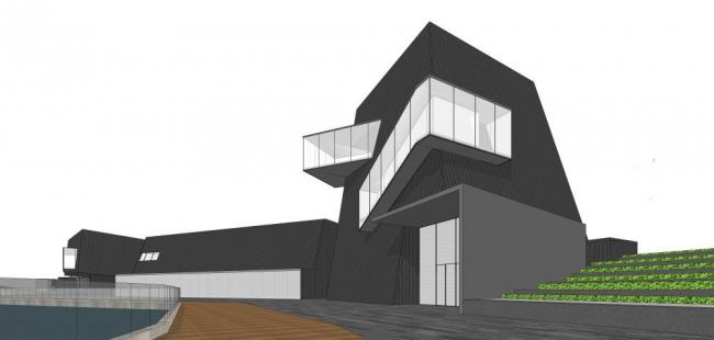 SketchUp Cultural Model: Modern Multi-Story Art Gallery Architecture