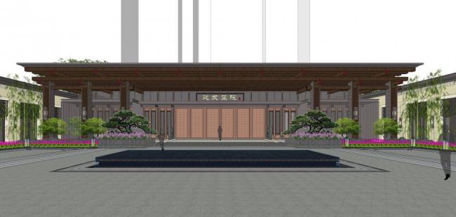 SketchUp Residential Models Featuring Courtyards, Chinese Style, Commercial Spaces, Ancient Architecture, and Leisure Facilities