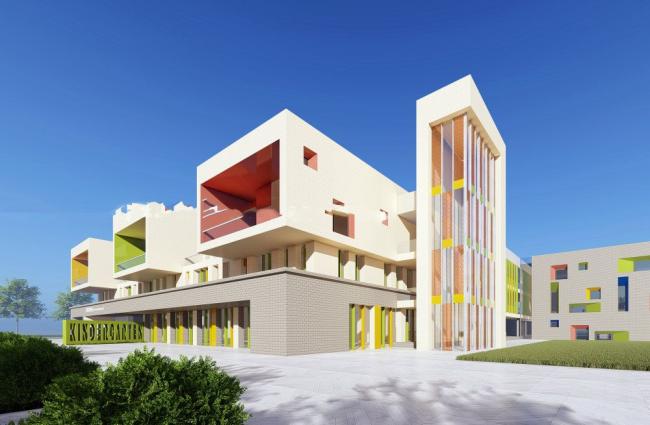 Modern Multi-Story Kindergarten Design | SketchUp School Model for Educational Architecture