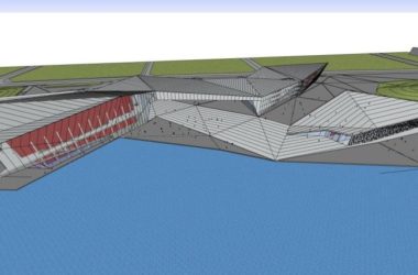 SketchUp Model of a Modern Multi-Story Cultural Center and Exhibition Hall-BIM WORLD