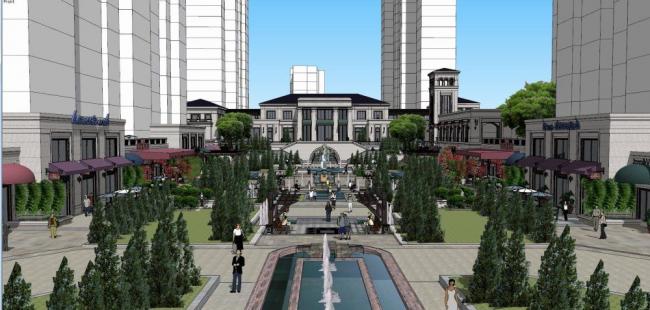 Modern Multi-Story Commercial Sales Office Design in SketchUp