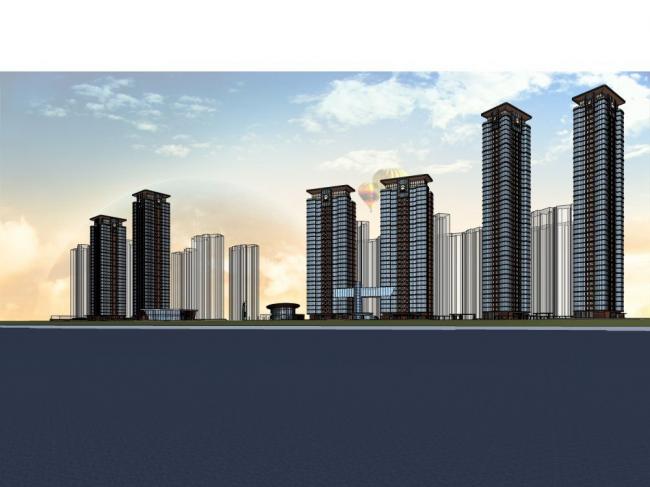 Modern Super High-Rise Residential Building | SketchUp Architectural Model