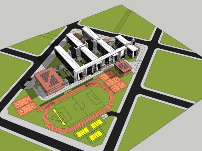 Modern Multi-Story School Model | Educational and Teaching Building for Campus Design
