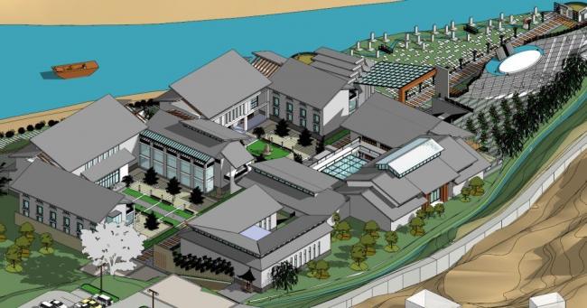 SketchUp Cultural Model: Modern Multi-Story Art Museum Architecture