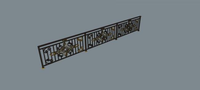 SketchUp Material Models for European Architectural Components and Railings