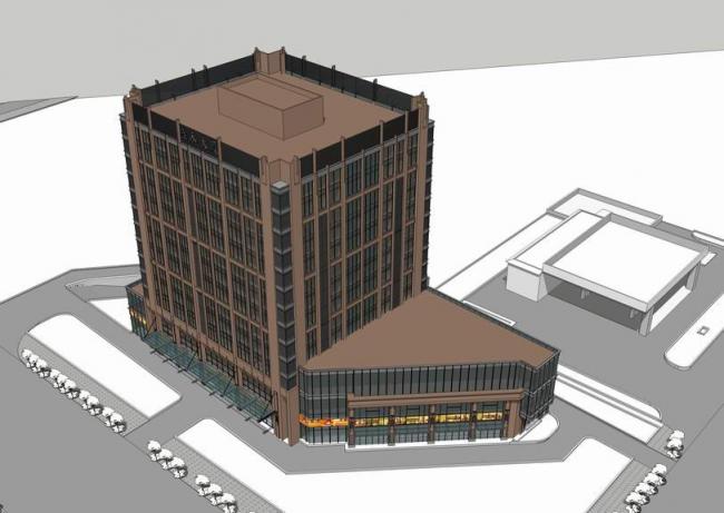 Neoclassical Multi-Story Office Building Model in SketchUp