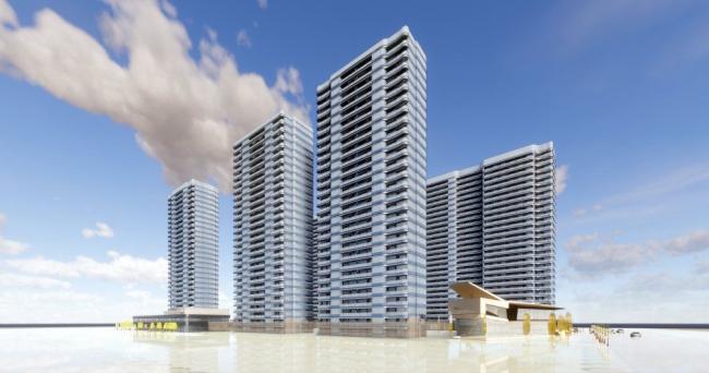 Modern High-Rise Residential Building with Ground-Floor Commercial Space | SketchUp Model